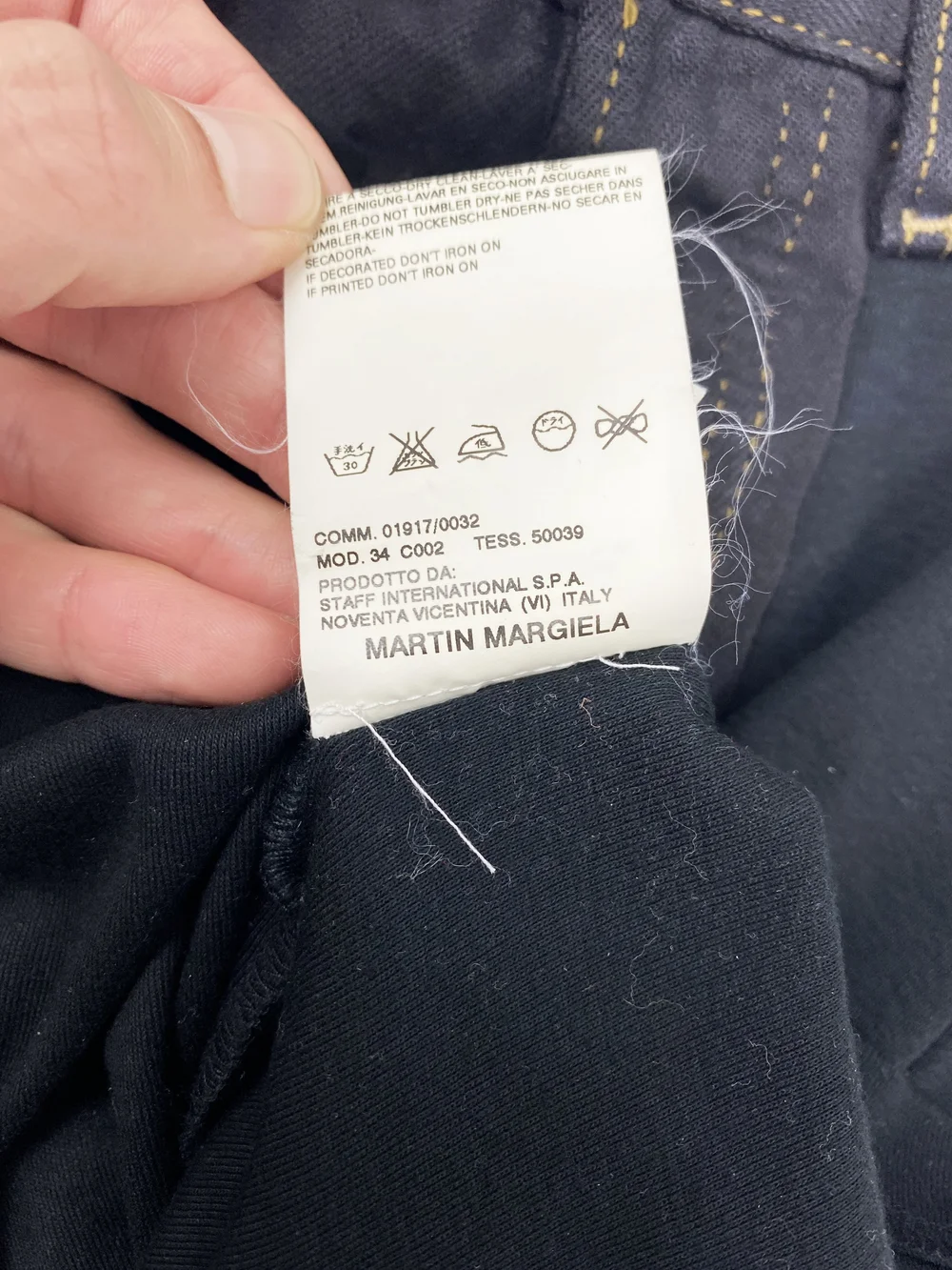 Maison Martin Margiela F/W 2003 artisanal jeans waistband shirt